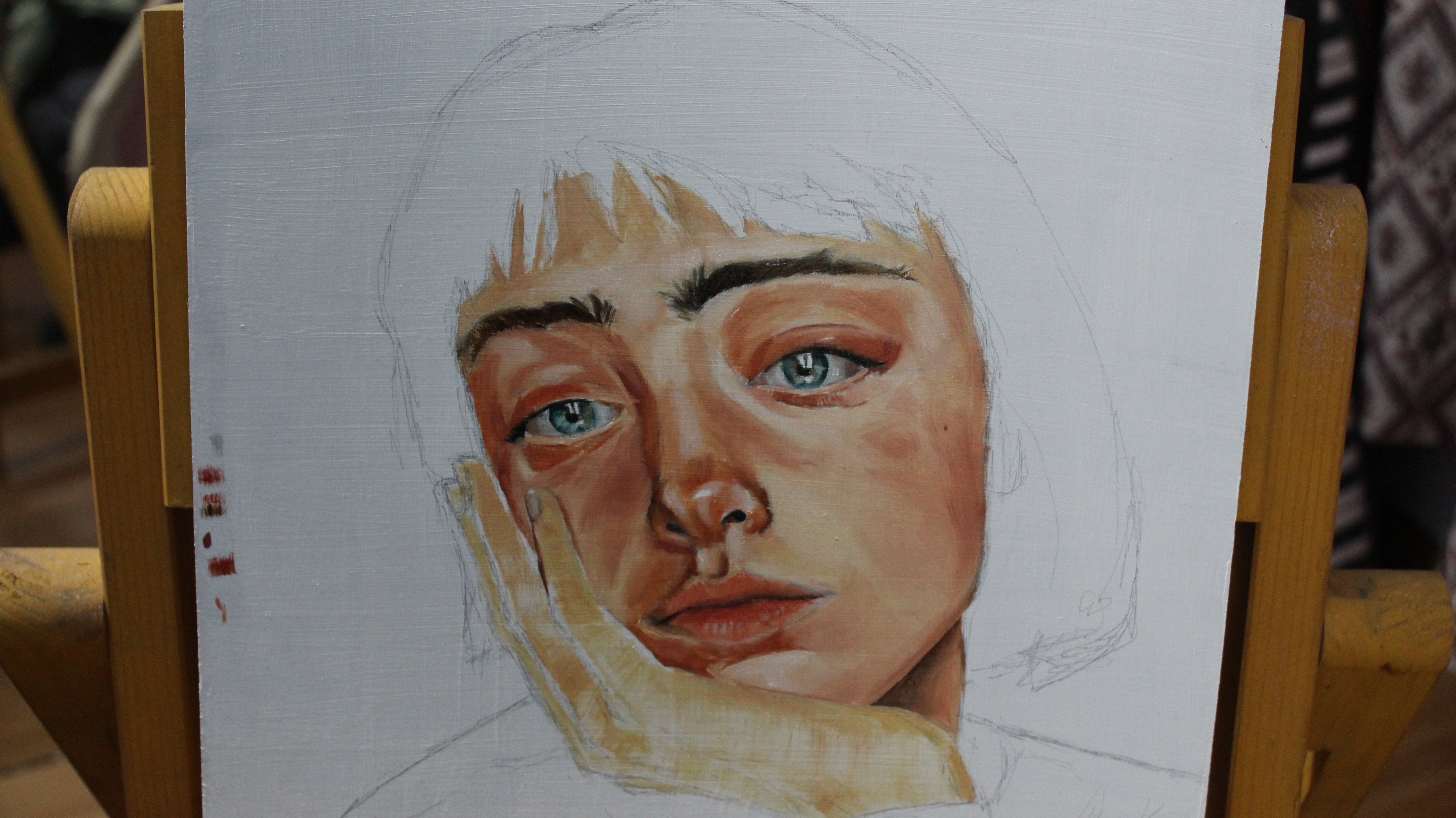 Detail of an oil painting