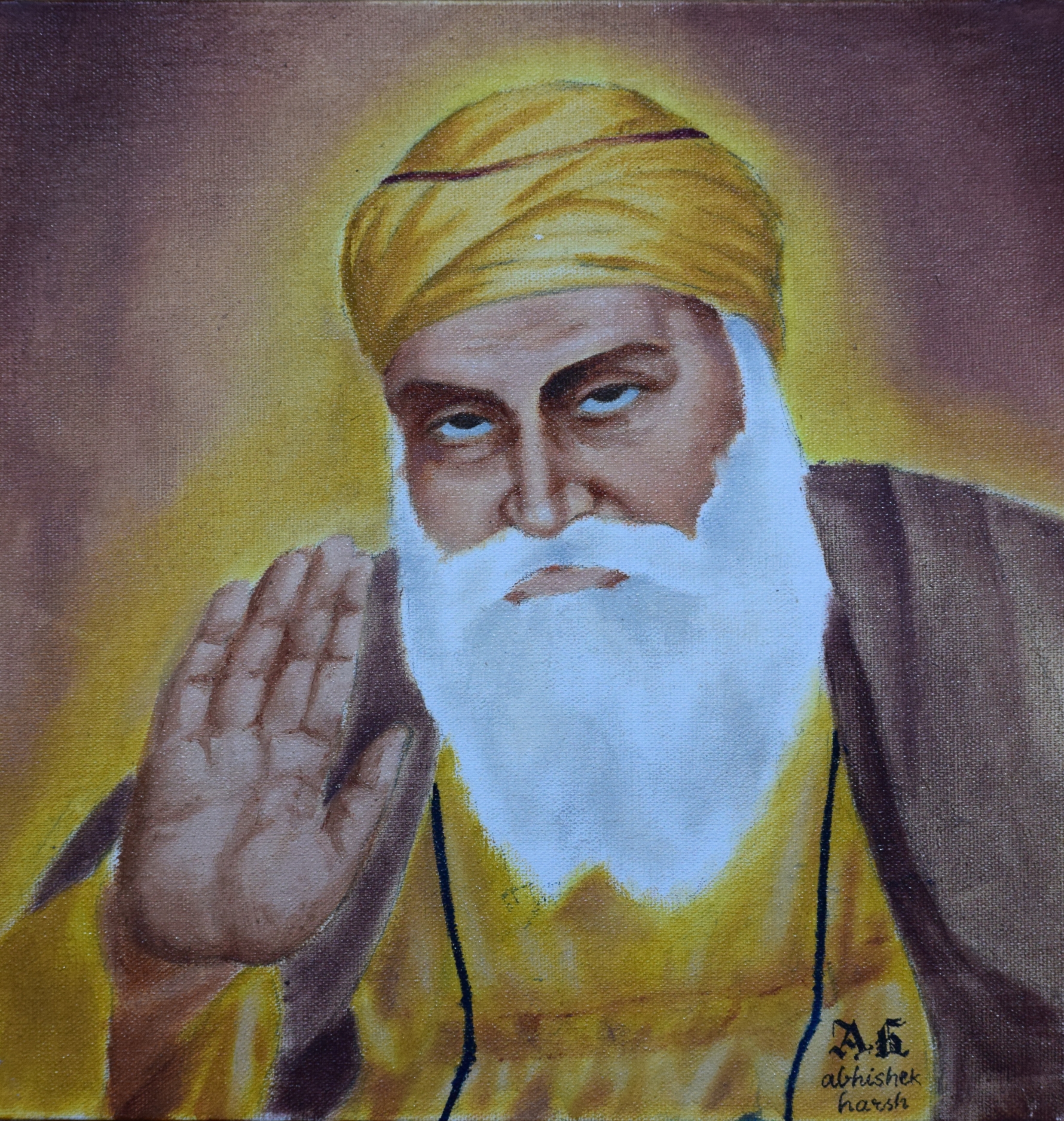 Guru Nanak — oil painting by Aharsh