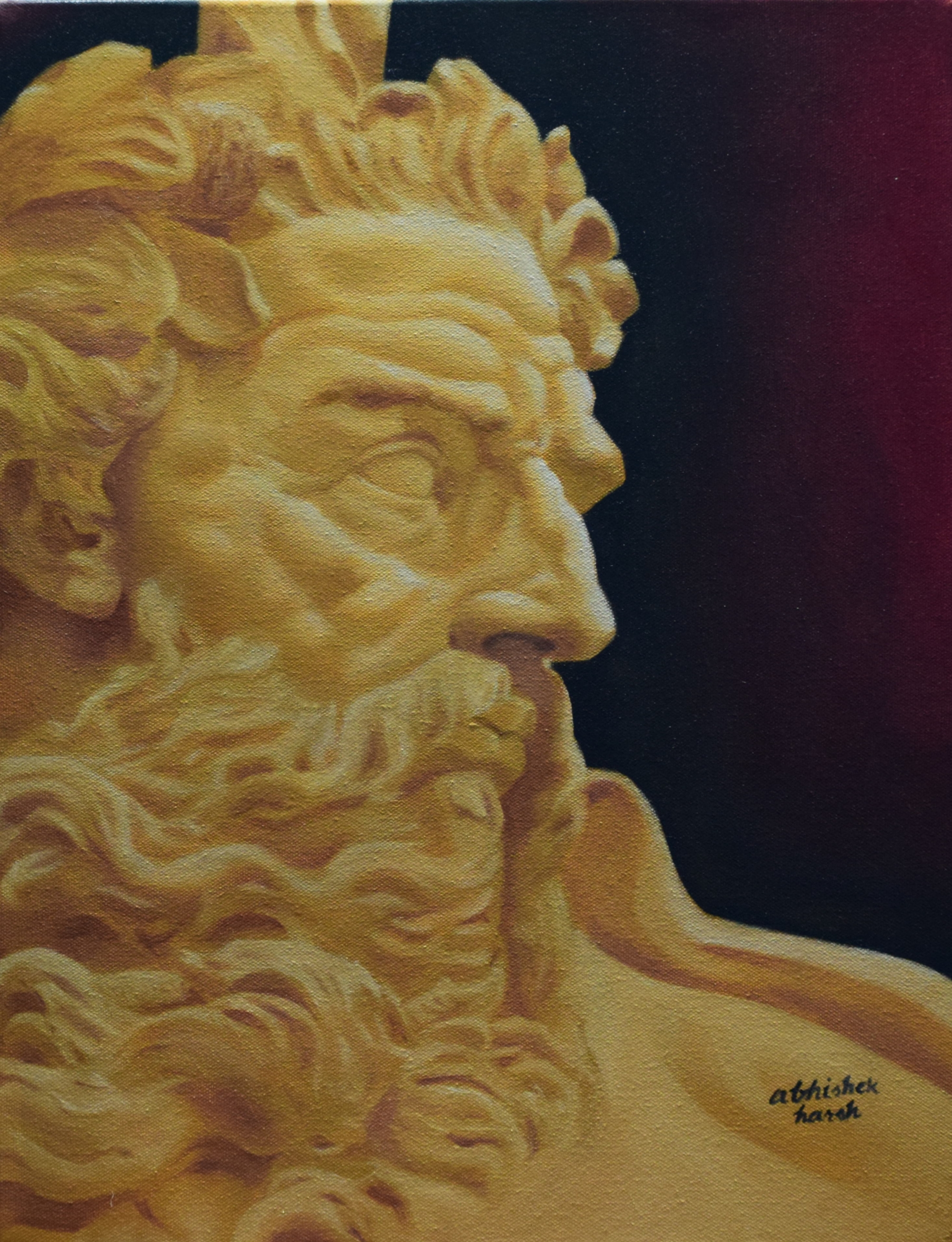 Neptune — oil painting by Aharsh